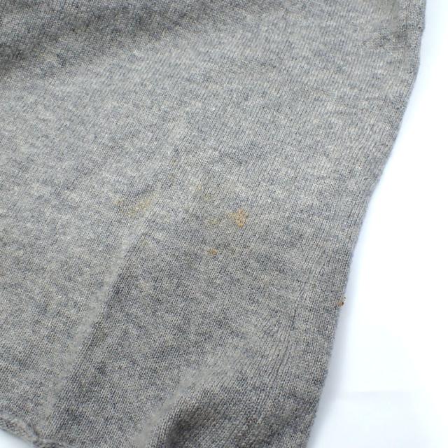 中古 ルシアンペラフィネ セーター レディース 長袖 カシミヤ グレー Mサイズ スカル ビーズ刺繍 古着 アパレル トップス_4