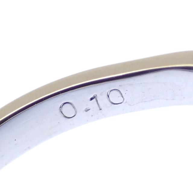 中古 パール ダイヤモンド リング レディース Pt900 12号 0.10ct 約11ｍｍ 6.8g 指輪