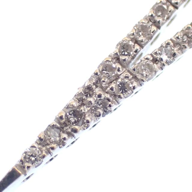 中古 ダイヤモンド ネックレス レディース K18WG 0.28ct 4.0g 18金 750