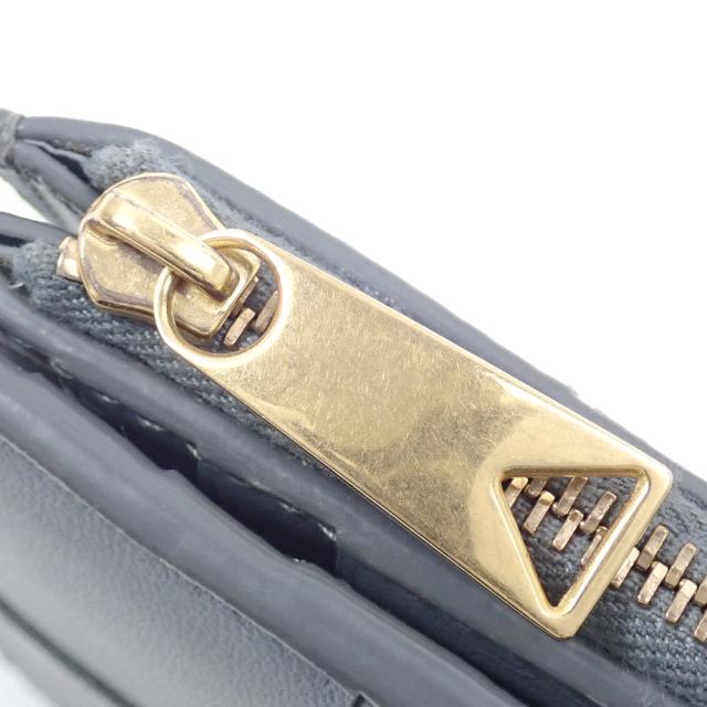 中古 ボッテガ ヴェネタ 二つ折り 財布 マキシイントレチャート レディース グレー ラムレザー 742698_1