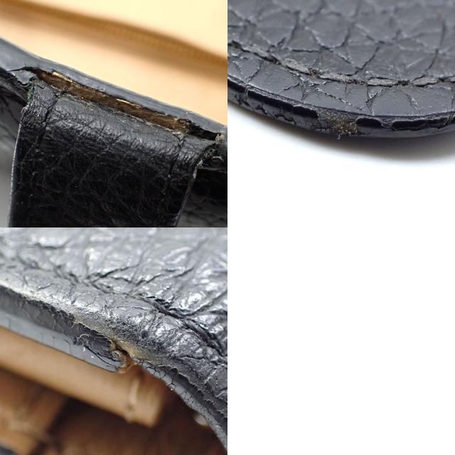 中古 ルイ・ヴィトン 二つ折り 長財布 カプシーヌ LV ヴェルティカル ウォレット レディース M81330 ノワール トリヨンレザー イニシャル入_9