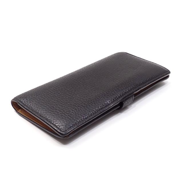 中古 ルイ・ヴィトン 二つ折り 長財布 カプシーヌ LV ヴェルティカル ウォレット レディース M81330 ノワール トリヨンレザー イニシャル入_1