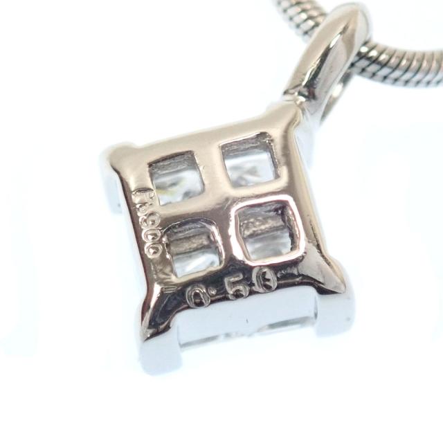 中古 ダイヤモンド ネックレス レディース Pt850 Pt900 0.50ct 7.7g アジャスター付き_2