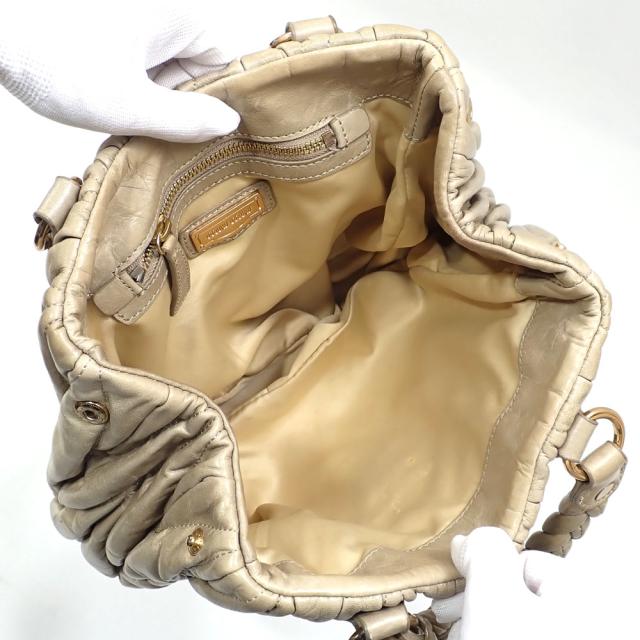 中古 ミュウミュウ ハンドバッグ マテラッセ レディース ベージュ系 レザー_7