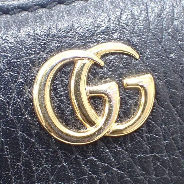 中古 グッチ ラウンドファスナー 長財布 GGスプリーム ダブルG バイカラー ジップアラウンドウォレット レディース ベージュ ブラック PVC レザー_4