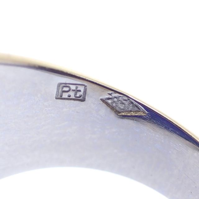 中古 ラピスラズリ ダイヤモンド リング レディース Pt850 13.5号 D0 