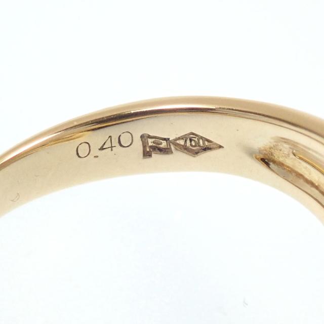 中古 ダイヤモンド リング レディース K18YG 12号 0.40ct 5.3g 18金 イエローゴールド 750_8