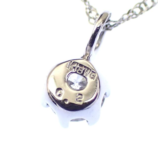 中古 ダイヤモンド ネックレス レディース K18WG 0.20ct 1.0g 750 18金_2
