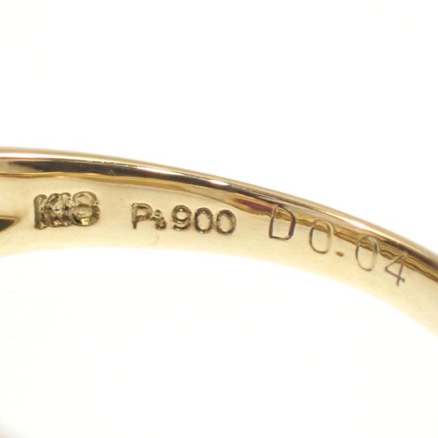 中古 ルビー ダイヤモンド リング レディース K18YG Pt900 R0.40ct/D0.04ct 3.5g 18金 750 イエローゴールド_5