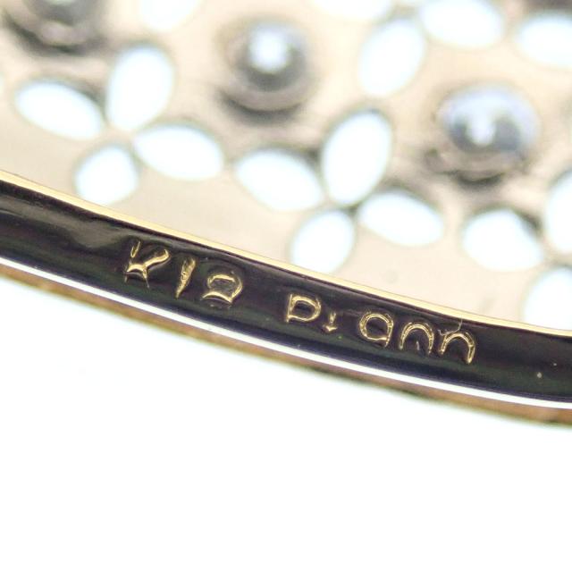 中古 ダイヤモンド ペンダントトップ レディース K18YG Pt900 3.3g イエローゴールド プラチナ_6