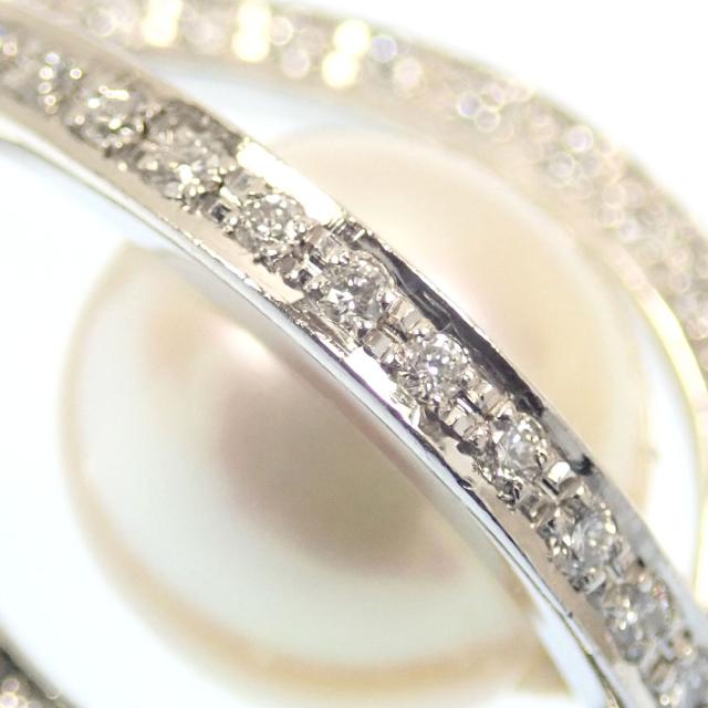 中古 パール ダイヤモンド ペンダントトップ レディース Pt900 12.0mm 0.40ct 10.2g プラチナ 真珠_1