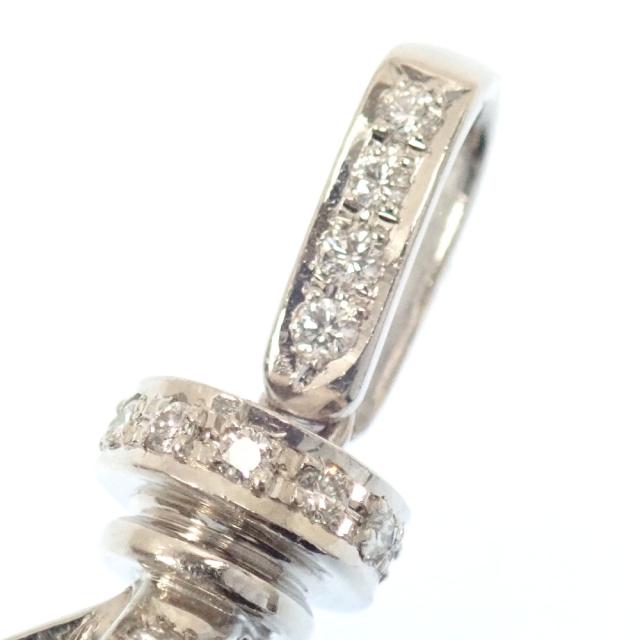 中古 パール ダイヤモンド ペンダントトップ レディース Pt900 12.0mm 0.40ct 10.2g プラチナ 真珠_2