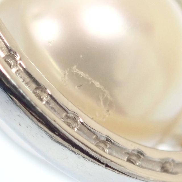 中古 パール ダイヤモンド ペンダントトップ レディース Pt900 12.0mm 0.40ct 10.2g プラチナ 真珠_5