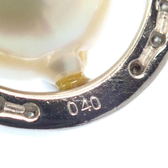 中古 パール ダイヤモンド ペンダントトップ レディース Pt900 12.0mm 0.40ct 10.2g プラチナ 真珠_6