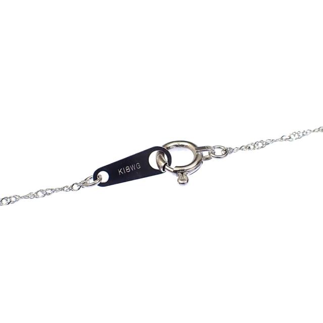 中古 サファイア ダイヤモンド ネックレス レディース K18WG 1.50ct/0.15ct 2.4g 750 18金_5