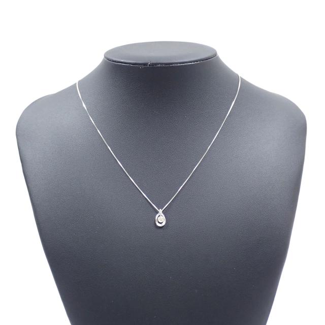 中古 ダイヤモンド ネックレス レディース K18WG 0.25ct 1.9g 750 18金_9