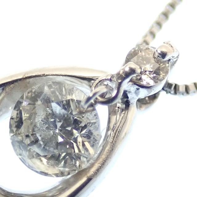 中古 ダイヤモンド ネックレス レディース K18WG 0.25ct 1.9g 750 18金_1