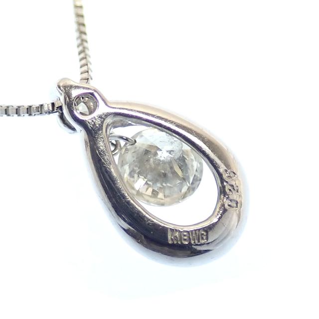 中古 ダイヤモンド ネックレス レディース K18WG 0.25ct 1.9g 750 18金_3