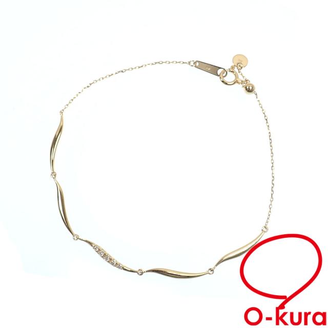 中古 ヴァンドーム青山 ダイヤモンド ブレスレット レディース K18YG 1.9g 750 18金