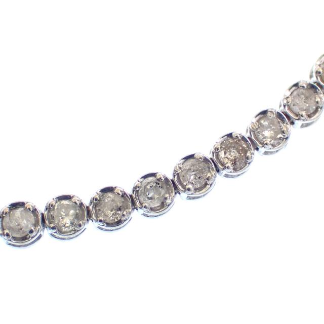 中古 ダイヤモンド テニス ブレスレット レディース K18WG 1.00ct 3.7g 