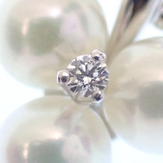 中古 ミキモト パール ダイヤモンド ネックレス レディース K18WG 4.5mm-5.0mm 3.5g 18金 750 ホワイトゴールド_1