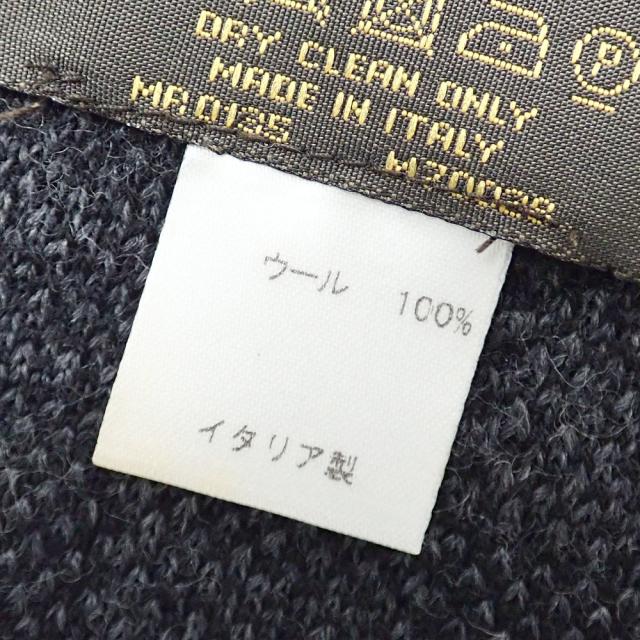 中古 ルイ・ヴィトン マフラー エシャルプ プティ ダミエ メンズ ブラック 黒 ウール M70028 古着_5