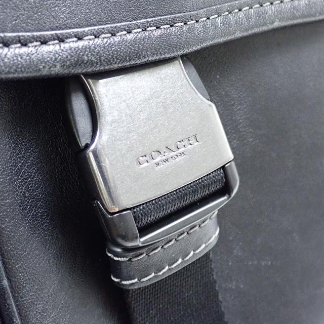 中古 コーチ ショルダーバッグ レーサー メッセンジャー ブラック 黒 スムース カーフ レザー CU110 レディース メンズ 男女兼用 アウトレット_6