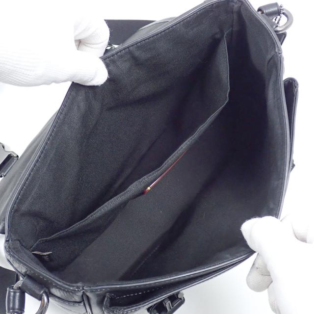 中古 コーチ ショルダーバッグ レーサー メッセンジャー ブラック 黒 スムース カーフ レザー CU110 レディース メンズ 男女兼用 アウトレット_7