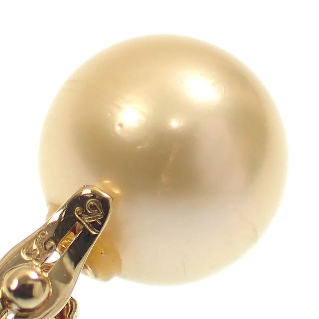 中古パール ダイヤモンド ペンダントトップ レディース K18YG 0.06ct 10.0mm 2.7g 18金 750 イエローゴールド 真珠_3