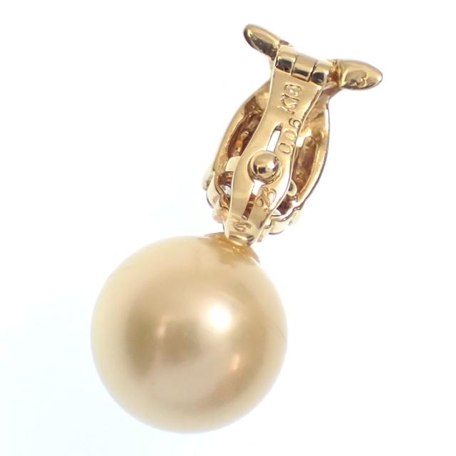中古パール ダイヤモンド ペンダントトップ レディース K18YG 0.06ct 10.0mm 2.7g 18金 750 イエローゴールド 真珠_4