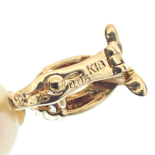 中古パール ダイヤモンド ペンダントトップ レディース K18YG 0.06ct 10.0mm 2.7g 18金 750 イエローゴールド 真珠_5