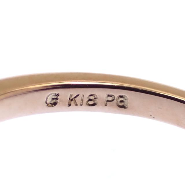 中古 ダイヤモンド リング レディース K18PG 8号 1.8g 指輪 750 18金_4