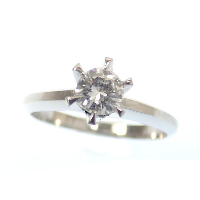 中古 ダイヤモンド リング レディース Pt900 12号 0.39ct 4.2g 指輪 プラチナ 立爪 1_1