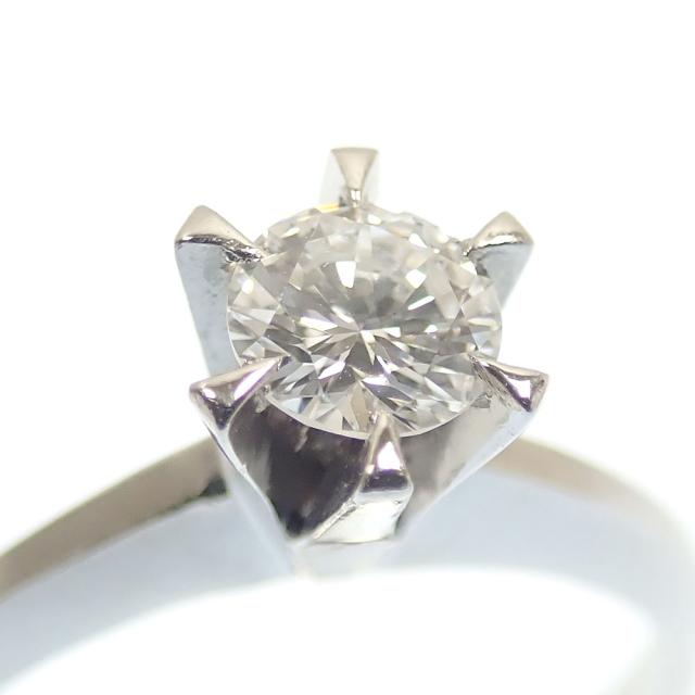 中古 ダイヤモンド リング レディース Pt900 12号 0.39ct 4.2g 指輪 プラチナ 立爪 1_2