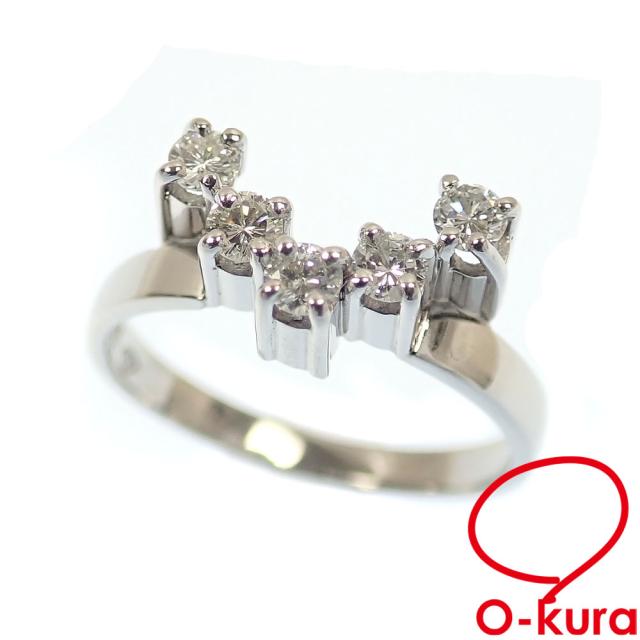 中古 ダイヤモンド リング レディース Pt900 11号 0.31ct 3.4g 指輪