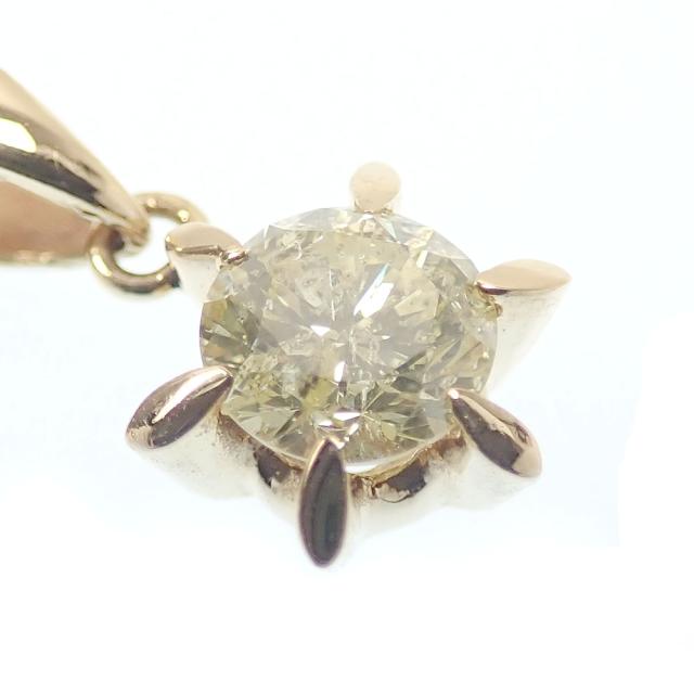 中古 ダイヤモンド ペンダントトップ レディース K18YG 0.64ct 1.1g 18