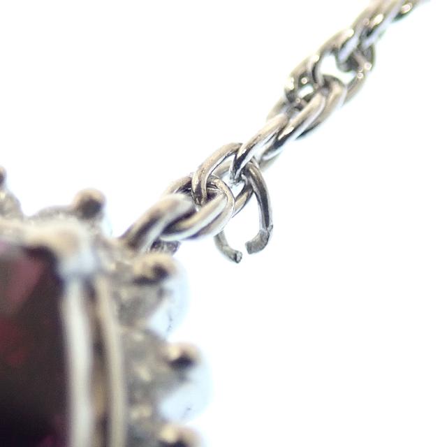 中古 ガーネット ダイヤモンド ネックレス レディース Pt900 Pt850 4.646ct D0.38ct 9.3g_8