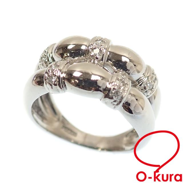 中古 ダイヤモンド リング レディース Pt1000 12.5号 0.20ct 10.2g プラチナ