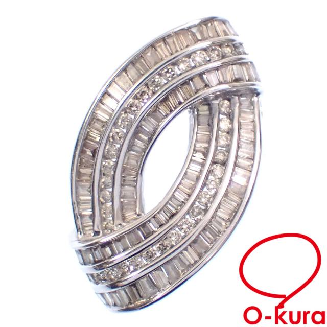 中古 ダイヤモンド ペンダントトップ レディース K18WG 0.72ct 3.9g 18金 750 ホワイトゴールド