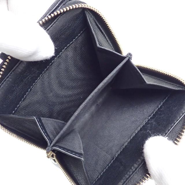 中古 グッチ 二つ折り 財布 レディース ブラック 黒 レザー_9
