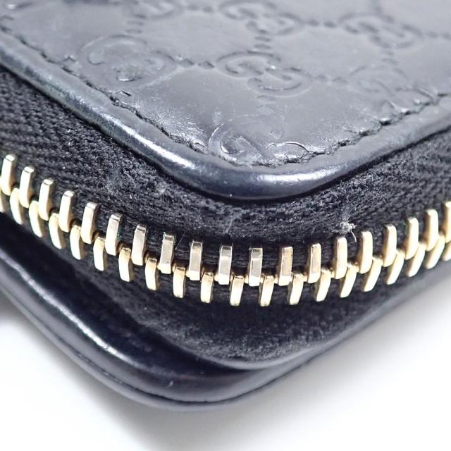 中古 グッチ 二つ折り 財布 レディース ブラック 黒 レザー_5