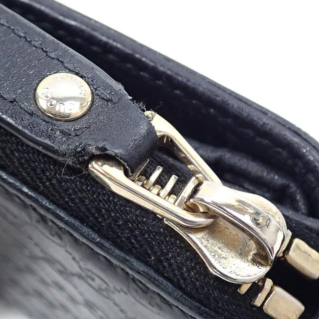 中古 グッチ 二つ折り 財布 レディース ブラック 黒 レザー_6