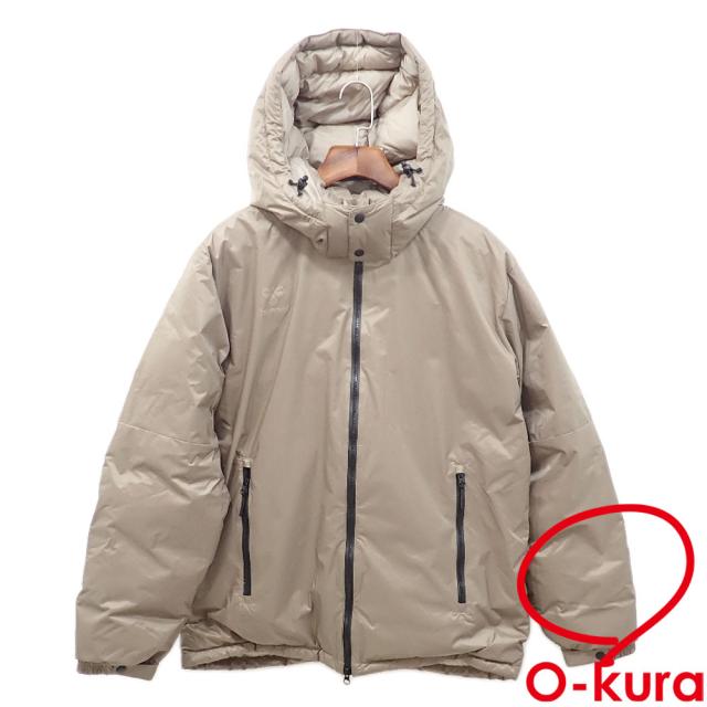 中古 ヒュンメル × ナンガ ダウンコート メンズ 長袖 ナイロン ベージュ XO HAW8112 古着 アパレル アウター