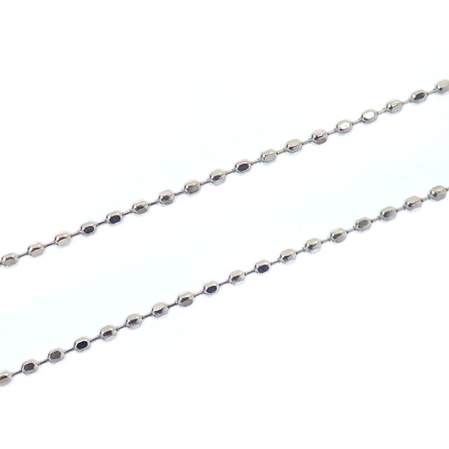 中古 ダイヤモンド 色石 ネックレス レディース K18WG 0.10ct 1.6g 18金 ホワイトゴールド_4