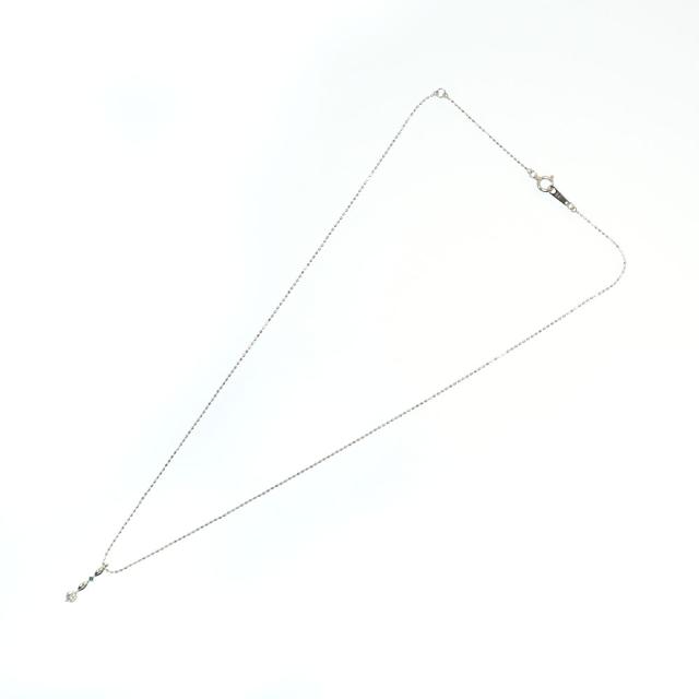 中古 ダイヤモンド 色石 ネックレス レディース K18WG 0.10ct 1.6g 18金 ホワイトゴールド_6