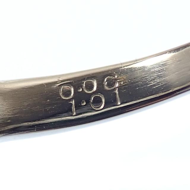 中古 エメラルド 金剛石 輪っか レディース Pt900 15.5号 1.01コンピュータ断層撮影法 0.06コンピュータ断層撮影法 4.2g プラチナ