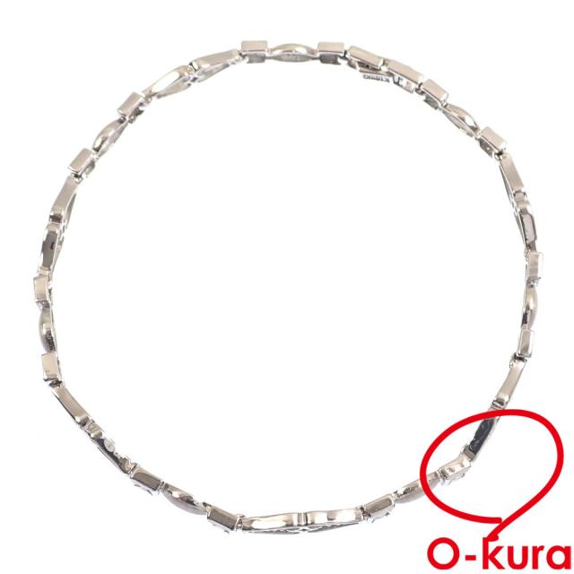 中古 ダイヤモンド ブレスレット レディース K18WG 0.25ct 7.1g 18金 750