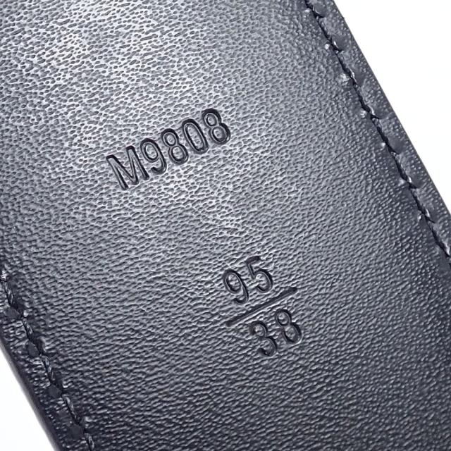 中古 ルイ・ヴィトン 胴締め サンチュール・LVかしら文字 40MM メンズ 黒いこと 黒 95糎 38in ダミエグラフィット M9808 古着 御召しもの