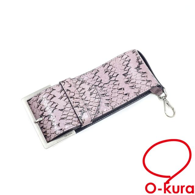 中古 プラダ リストストラップ レディース リッラ パープル系 レザー 1TW008