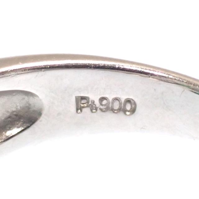 中古 エメラルド ダイヤモンド リング レディース Pt900 11号 1.04ct/D0.55ct 7.2g プラチナ_7